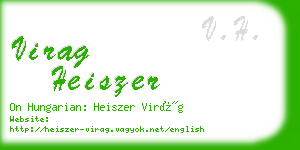 virag heiszer business card